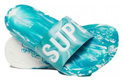 Superdry Slides σε Γαλάζιο Χρώμα από το Plus4u