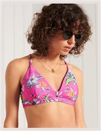 Superdry Surf Bikini Τριγωνάκι Floral Φούξια από το Plus4u