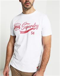 Superdry Vintage Script Style Coll Ανδρικό T-shirt Κοντομάνικο Brilliant White από το Plus4u