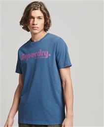 Superdry Vintage Terrain Αθλητικό Ανδρικό T-shirt Μπλε με Λογότυπο