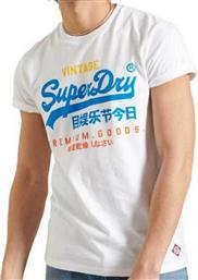 Superdry Vintage Tri Ανδρικό T-shirt Λευκό Με Στάμπα