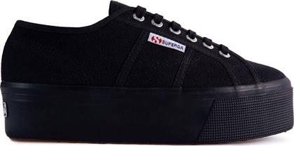 Superga Linea Up And Down Γυναικεία Flatforms Sneakers Μαύρα
