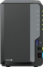Synology DiskStation DS224+ NAS Tower με 2 θέσεις για HDD/SSD και 2 θύρες Ethernet