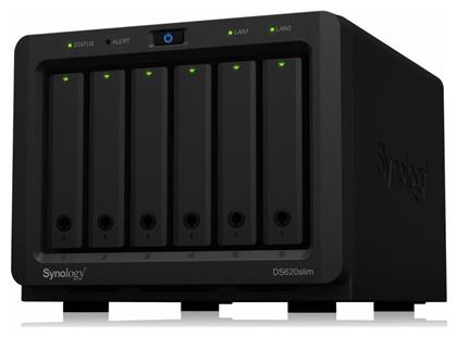 Synology DiskStation DS620slim NAS Tower με 6 θέσεις για HDD/SSD και 2 θύρες Ethernet