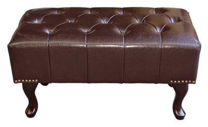 Ταμπουρέ Chesterfield Emma Καφέ 80x46x42εκ.