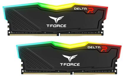 TeamGroup T-Force Delta RGB 16GB DDR4 RAM με 2 Modules (2x8GB) και Ταχύτητα 3600 για Desktop