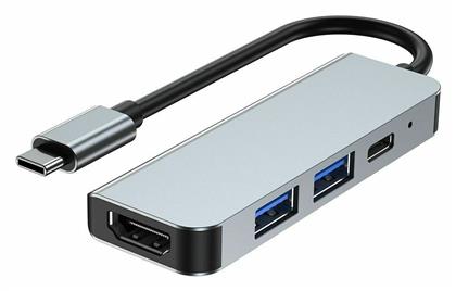 Tech-Protect V2-HUB USB 3.0 Hub 3 Θυρών με σύνδεση USB-C & Θύρα Φόρτισης Γκρι