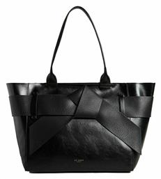 Ted Baker Jimma Δερμάτινη Γυναικεία Τσάντα Shopper 'Ωμου Μαύρη από το Tsakiris Mallas