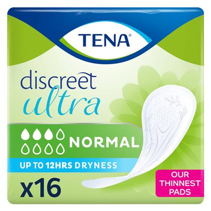 Tena Discreet Ultra Normal Γυναικείες Σερβιέτες Ακράτειας Κανονικής Ροής 3 Σταγόνες 16τμχ από το Pharm24