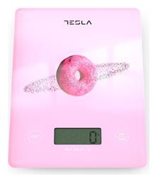 Tesla Ψηφιακή Ζυγαριά Κουζίνας 1gr/5kg Ροζ