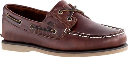 Timberland 2 Eye Δερμάτινα Ανδρικά Boat Shoes Root Beer από το Altershops