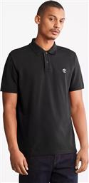 Timberland Ανδρικό T-shirt Κοντομάνικο Polo Μαύρο από το Plus4u