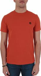 Timberland Ανδρικό T-shirt Πορτοκαλί Μονόχρωμο από το Tobros