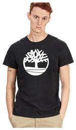 Timberland Brand Tree Ανδρικό T-shirt Κοντομάνικο Μαύρο