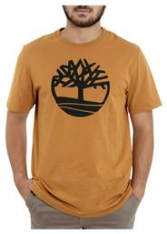 Timberland Brand Tree Ανδρικό T-shirt Κοντομάνικο Mustard από το Spartoo