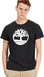 Timberland Brand Tree Ανδρικό T-shirt Κοντομάνικο Μαύρο