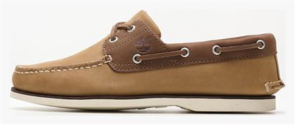 Timberland Δερμάτινα Ανδρικά Boat Shoes σε Μπεζ Χρώμα από το Plus4u