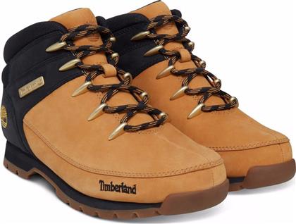 Timberland Euro Sprint Hiker Δερμάτινα Κίτρινα Ανδρικά Μποτάκια