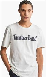 Timberland Kennebec River Ανδρικό T-shirt Λευκό Με Λογότυπο από το Tobros