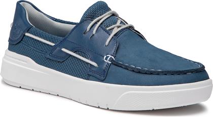 Timberland Seneca Bay Δερμάτινα Ανδρικά Boat Shoes σε Μπλε Χρώμα από το Plus4u