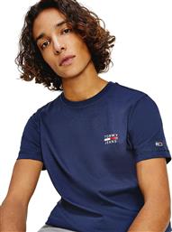 Tommy Hilfiger Ανδρικό T-shirt Μπλε Μονόχρωμο
