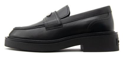 Tommy Hilfiger Δερμάτινα Γυναικεία Loafers σε Μαύρο Χρώμα από το ProjectShops