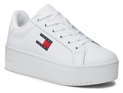 Tommy Hilfiger Γυναικεία Flatforms Sneakers Λευκό από το Epapoutsia