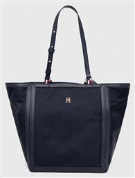 Tommy Hilfiger Γυναικεία Τσάντα Shopper Ώμου Navy Μπλε