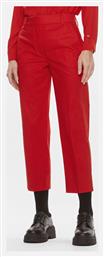 Tommy Hilfiger Γυναικείο Chino Παντελόνι σε Ίσια Γραμμή Κόκκινο