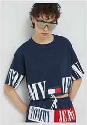 Tommy Hilfiger Γυναικείο Crop Top Κοντομάνικο Navy Μπλε