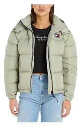 Tommy Hilfiger Κοντό Γυναικείο Puffer Μπουφάν για Χειμώνα Γκρι