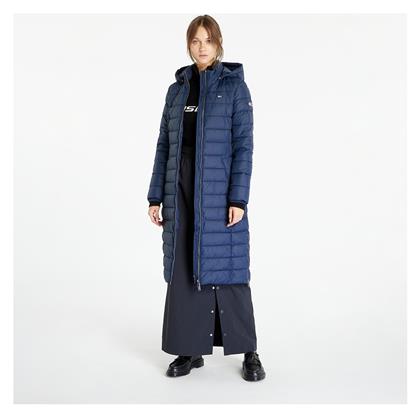 Tommy Hilfiger Μακρύ Γυναικείο Puffer Μπουφάν Navy Μπλε