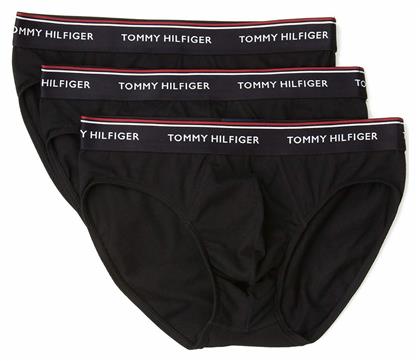 Tommy Hilfiger Premuim Essentials Ανδρικά Σλιπ Μαύρα Μονόχρωμα 3Pack από το Zaboo