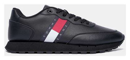 Tommy Hilfiger Runner Ανδρικά Sneakers Μαύρα