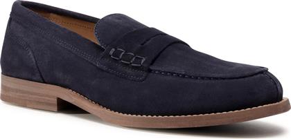 Tommy Hilfiger Suede Ανδρικά Loafers σε Μπλε Χρώμα από το MybrandShoes