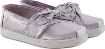 Toms Παιδικές Εσπαντρίγιες με Σκρατς Λιλά Tiny Alpargata Bow Glitz από το Z-mall