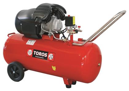 Toros TM 100/3 Μονοφασικό Κομπρεσέρ Αέρος με Ισχυ 3hp και Αεροφυλάκιο 100lt