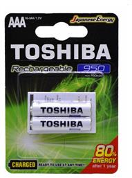 Toshiba Επαναφορτιζόμενες Μπαταρίες AAA Ni-MH 950mAh 1.2V 2τμχ