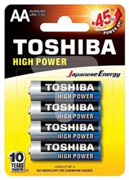 Toshiba High Power LR6GCP BP-4 Αλκαλικές Μπαταρίες AA 1.5V 4τμχ από το Panora