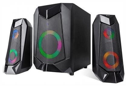 Tracer Hi-Cube RGB Ασύρματα Ηχεία Υπολογιστή 2.1 με RGB Φωτισμό και Bluetooth Ισχύος 20W σε Μαύρο Χρώμα από το e-shop