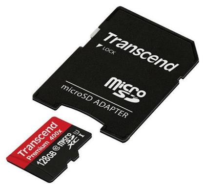 Transcend Premium 400x microSDXC 128GB Class 10 U1 UHS-I με αντάπτορα