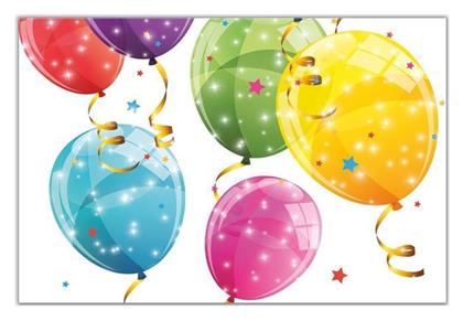 Τραπεζομάντηλο Party Πλαστικό Sparkling Balloons Πολύχρωμο 180x120cm 93319