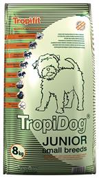 TropiDog Super Premium Junior Small 8kg Ξηρά Τροφή για Κουτάβια Μικρόσωμων Φυλών με Αρνί και Σολομό