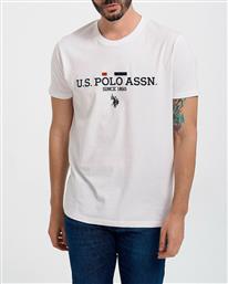U.S. Polo Assn. Ανδρικό T-shirt Λευκό με Στάμπα