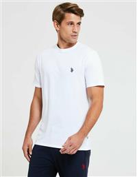 U.S. Polo Assn. Ανδρικό T-shirt Λευκό Μονόχρωμο
