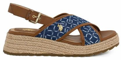 U.S. Polo Assn. Kate 005 Καλοκαιρινές Γυναικείες Πλατφόρμες σε Στυλ Εσπαντρίγιας Navy Μπλε από το Parex