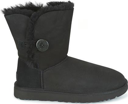 Ugg Australia Bailey Button II Suede Γυναικείες Μπότες με Γούνα Μαύρες