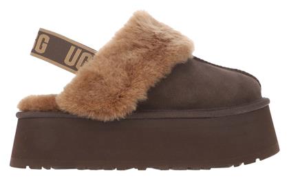 Ugg Australia Funkette Χειμερινές Γυναικείες Παντόφλες με γούνα σε Καφέ χρώμα