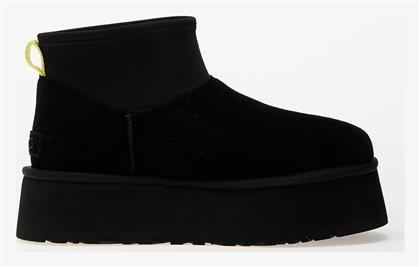 Ugg Australia Classic Mini Dipper Suede Γυναικεία Μποτάκια Μαύρα