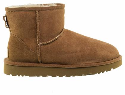 Ugg Australia Classic Mini II Suede Γυναικεία Μποτάκια με Γούνα Chestnut